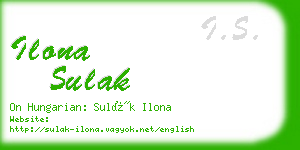 ilona sulak business card